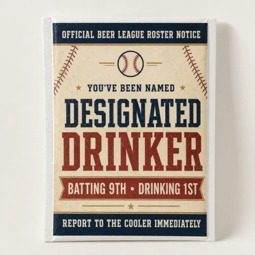 Designated Drinker Baseball Prank Mail Designated Drinker baseball prank mail gag gift