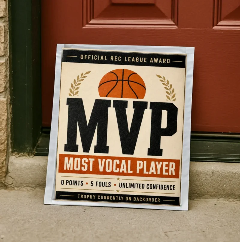 Most Vocal Player Basketball Prank Mail Most Vocal Player basketball prank mail package delivered to a front door