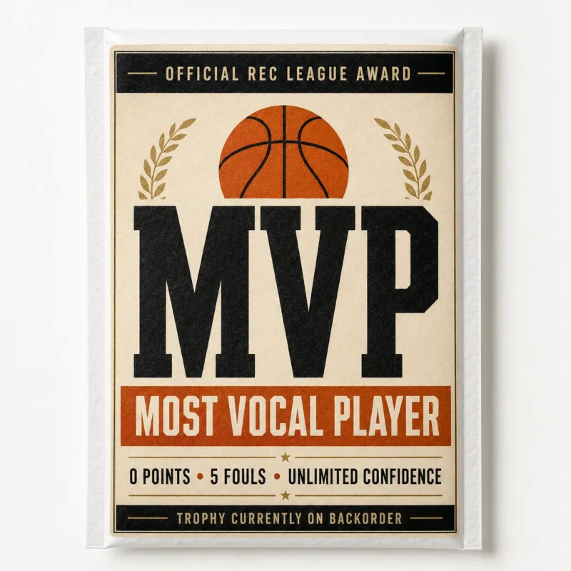 Most Vocal Player Basketball Prank Mail Most Vocal Player basketball prank mail gag gift