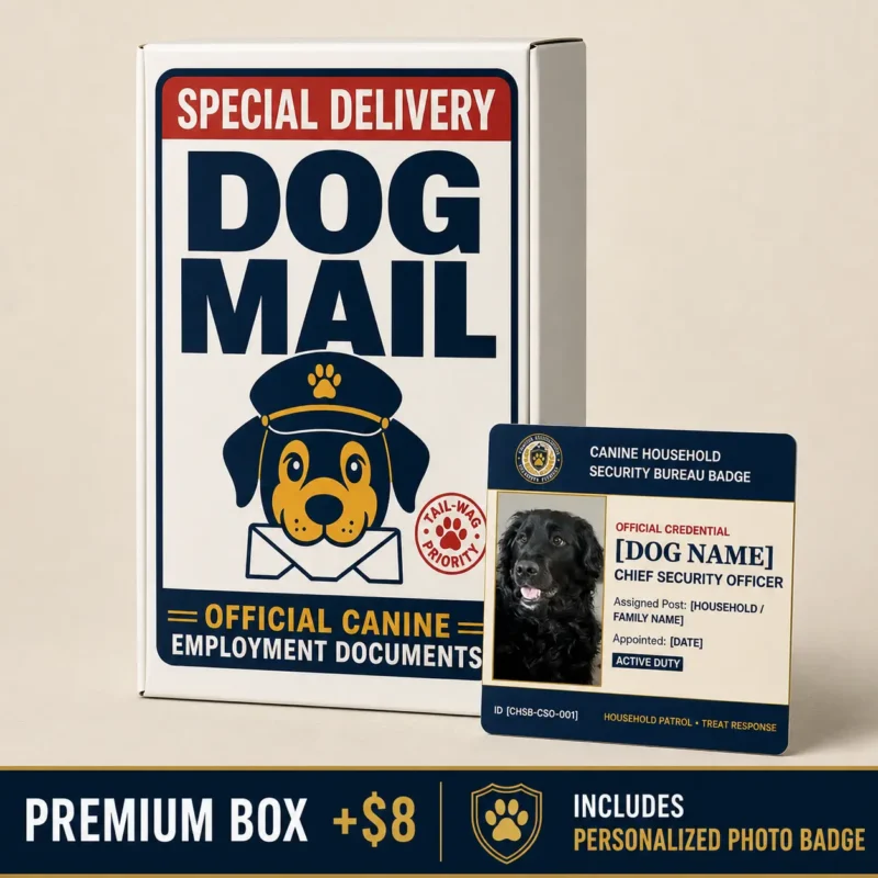 Premium Dog Mail Box with Personalized Badge Premium Dog Mail box with personalized Dog Chief Security Officer photo badge