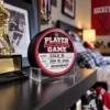 Player of the Game hockey puck award displayed in a young hockey player’s bedroom