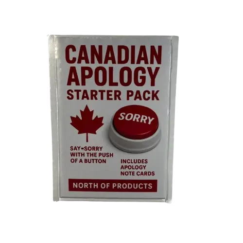 Canadian Apology Kit novelty prank package