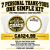 Seven Hockey Thank-You Gifts - One Sticker Kit Seven hockey thank you sticker pairs for $24.99 CAD, including award fronts and write-on backs to personalize pucks purchased separately.