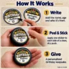 How to write on, peel and apply birthday stickers to a hockey puck